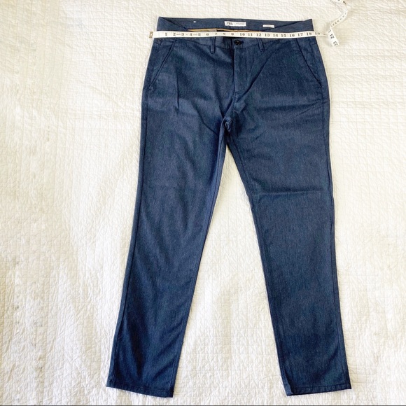 Zara Other - Zara Denim Colored Slim Fit Slacks Size:  36